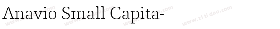 Anavio Small Capita字体转换